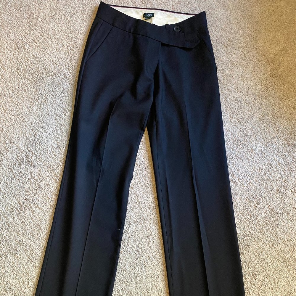 J Crew Black Favorite Fit Straight Leg Dress Pants